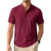 Enlision Camicia Lino Uomo Manica Corta Camicie Estive Uomo Collo Coreana Elegante Casual Spiaggia Ampia Maglietta Lino con Bottoni Henley Shirt