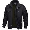 MAGCOMSEN Giacca da Uomo Antipioggia Primavera Autunno Bomber Aviatore Leggero Giubbotto
