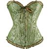 Jabidoos Corsetto Nero Donna - Corsetto Top Donna Elegante Bustino Corsetti Stringivita Bustier Black Corset Nero Pizzo Gothic Costume Halloween Curvy Steampunk Corpetto Modellante