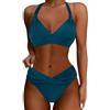 Generico Costume da Bagno Donna Curvy Push Up Imbottito Reggiseno Bikini Due Pezzi Bikini Sexy Spiaggia Beachwear Swimwear Sportivo Mare Estate Costume Due Pezzi Donna