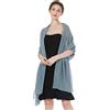 BEAUTELICATE Scialle Stola Donna Elegante Chiffon Coprispalle Sciarpa Estivo per Cerimonia Matrimonio Sposa Festa (Dusty Blue - Plus Size, Taglia unica)