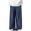 Generic Pantaloni Tuta Uomo Invernali, Baggy Pantalone Eleganti Pantaloni Uomo Retro Giapponesi Plus Size in Velluto a Coste Gamba Larga per Primavera
