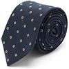 BRERA 67 Cravatta Uomo Elegante in Lana e Seta | Cravattino per Completo 148x8 | Cravatte Slim per Vestito da Cerimonia e per Abiti da Lavoro