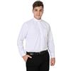 IvyRobes Camicia Prete a Maniche Lunghe da Uomo Clergyman con Colletto Sacerdote per Unisex