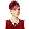BABEYOND Cappello fascinator da donna, elegante copricapo con fiori in rete e fermaglio per capelli, per matrimoni, gare, cocktail party