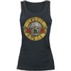 Guns N' Roses Distressed Bullet Donna Top Nero 100% Cotone Regular
