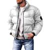 shownicer Cappotto Invernale Corte Uomo Casual Taglie Forti Piumino Caldo Giubbotto Corte Cappotti Parka Giacche con Cappuccio per Esterni A Beige L