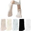 Daelesr 5 Paia Calzini con Dita Separate Donna 35-42, Calzini Corti Sportivi Cotone Traspirante, Calze Cinque Dita Antiscivolo, Calzini Caviglia Corsa (IT, Numero, 35, 42, Regular, Regular, 5, Multicolore)