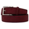 Emila Cintura rosso scuro bordeaux vera pelle scamosciata da uomo cinta di camoscio artigianale casual 3,5 cm con fibbia per jeans abiti ragazzo artigianale made in italy belt classica casual 110