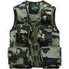 RUMAOZIA Gilet estivo da uomo per cani con molte tasche, gilet multifunzione per caccia, pesca, campeggio, senza maniche, per fotografia, escursionismo, gilet tattico mimetico, O verde, L