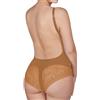 YSABEL MORA Isabel Mora 19619 Body Sra Imbottito con Cerchi Riduttore, Schiena Bassa Bretelle Rimovibili Include Spalline Silicone, Effetto Perizoma con Pizzo.