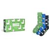 Happy Socks Calzini 3-Pack Animals Gift Set Cotone Unisex Verde 41-46