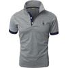 VMSUCIJ Polo Elegante Uomo Manica Corta in Cotone Camicia con Tasca Sportiva Slim T-Shirt