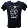 Generico T-Shirt Maglia Celebrativa Calcio Napoli Diego Armando M a r a d o n a El pibe de Oro, Taglie da Bambino Ragazzo (IT, età, 5 Anni, 6 Anni, Regular, Blu)