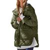 ticticlily Giubotto Donna Invernale Lungo Piumino con Cappuccio Giacca Impermeabile Cappotto con Cerniera e Tasche Giacche Zip-Up Parka Coat Jacket A Army Green XL A Army Green XL
