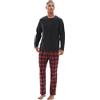 SaneShoppe Pigiama da uomo Harvey James, confezione regalo, in pile Red Large