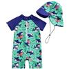 Generico Costume da Bagno per Neonato, Anti-UV, Tuta da Nuoto a Maniche Lunghe e Cappello Bagno Set UPF 5+ Protettivo in Neoprene Solare Muta Surf Swimsuit Spiaggia Mare Piscina, Spiaggia, Immersioni