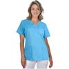 B-well Andrea Casacca Medico Divisa Infermiere a Maniche Corte Divise Sanitarie Casacca da Donna con Scollo a V e 2 Tasche Azzurro 40