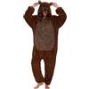 LATH.PIN Pigiama Tuta Orso Bruno Unisex Adulto Animale Onesie Cosplay Halloween Carnevale Costume Donna Pigiama Costume Animale Inverno