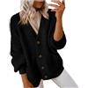 MOKBAY Cardigan Donna Elegante Aperto Davanti Maglioncino Oversize Manica Lunga Comoda Maglieria Invernali Elegante Cotone Maglia Cardigan Cashmere Donna M