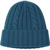 CLASSE77 - Cappello in Lana con Fantasia di Cucitura a Treccia - Berretto in Maglia Artigianale - Made in Italy (IT, Testo, Taglia Unica, Verde Petrolio)