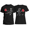 t-shirteria Coppia T-Shirt per San Valentino Lover Ragazzo Ragazza Disegno Romantico Cuori Idea Regalo Donna e Uomo