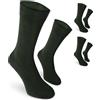 Safersox Calzini quotidiani Safersox da uomo e donna - con protezione antizanzare, 3 Paia, Oliva, 39-42