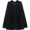 ticticlily Giacca Donna Invernali Donna Autunnali Giacca Pelliccia Ecologica con Cappuccio Cappotto Manica Lunga Sciolto Caldo Giubbotto Addensare per Donna Nero M