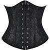 JasGood Corsetto da donna sotto il seno, in raso, modellante, gotico, vintage