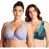 Curve Muse Reggiseno con Ferretto Sfoderato Minimizer-x2 | Stampato, Nylon, Elastan