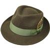 Borges & Scott Doyle Alpaca Premium - Cappelli Fedora a Forma di Goccia - Feltro di Lana di Alpaca - Ripiegabile per Viaggio - Resistente all'Acqua - Unisex - 60cm Verde Muschio