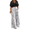 MJGkhiy Donna Elegante Abito da Sera in 2 Pezzi Moda Canotta & Pantaloni Cerimonia Elegante Offerta Vita Alta a Gamba Larga Suit Leggera Donna Estiva