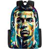 Xpialong Ronaldo - Zaino per bambini con tracolla, grande capacità, per ragazzi e ragazze, motivo: Ronaldo
