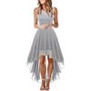 Generic Abiti da Sposa Alternativi Vestito Svasato Corto Abito Giapponese Matrimonio Civile Vestito Sposa Vestito Matrimonio Invitata Curvy Abiti da Sposa Color Argento Abbigliamento Casual per Donne Abiti