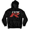 Generico Felpa Tuning Type R Racing - Felpa con Cappuccio e tascone Auto Gara Competizione Elaborazione (Nero, XXL)