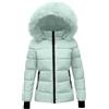 ORANDESIGNE Giubbotto Donna Invernale Piumino Leggero Giacca Caldo con Cappuccio Collo di Pelliccia Giubbino Slim Fit Parka A Verde S