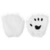 TINAYAUE Guanti pelosi con zampa di gatto guanti in peluche senza dita per cani orso lupo zampe guanti uomo donna pelliccia sintetica lupo mannaro accessori costume Halloween Cosplay festa peloso mezze dita
