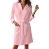 Generisch Robe da donna Generisch leggere, kimono in stile waffle, accappatoi a 3/4 di manica, casacca, accappatoio sauna con scollo a V, biancheria da notte lunga, abbigliamento da salotto, pigiama a maniche