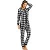 MJGkhiy Pigiama Intero Donna Pile Caldo con Cappuccio Pigiamone Intero in Pile Tuta Intera Monopezzo con Cerniera Comodo Tuta da Notte Sherpa Onesie Jumpsuit Homewear Sleepwear per Tutte