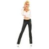 STIDIA Jeans da donna Bootcut in similpelle, effetto bagnato, cintura