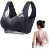 Georcep Seamless Sexy Push Up Wireless Bra for Women - Ultra-Thin, Back Smoothing, Comfortable Invisible Bralette (D-Black,XXL)
