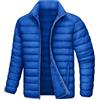 Generic Piumino da Uomo Leggero con Cappuccio Isolante Cappotto Invernale anticerniera Piumino Giacche per Uomo The, Blu, L