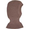 tevirP Passamontagna da inverno, per bambini, per ragazzi e ragazze, in 100% lana merino, fatto a maglia marrone s