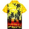 King Kabana Stylish-Camicia-Hawaiana, Manica-Corta, Beach-Style, Giallo, 4XL