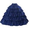 BEAUTELICATE Sottogonna Sposa Lungo per Nozze Gonna 4 Cerchio Donna per Abito Sottoveste Abito da Sera con 5 Strati Balze Gonna Rockabilly Hallowen Matrimonio Carnevale