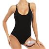 Sahunfri Costume da Bagno Intero Anti-perdite da Donna per Il Ciclo mestruale Costume da Bagno da Allenamento con Schiena Scoperta per Ragazze