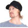 CHARM Tutte Stagione Visiera Cappello Anti UV Sole Cappello Giapponese Indossato Design Unisex Nero