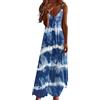 Cocila Abito Floreale Donna Cerimonia Vestiti Donna Estivi Stile Impero Vestito Prendisole Donna Cotone Vestito Lungo Donna A Fiori Vestito Elegante Donna Morbido (Dark Blue, XL)