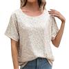 Generico T Shirt Donna Con Paillettes Capodanno Elegante Girocollo Camicia Brillantini Taglie Forti Con Lustrini Maglia Cocktail Per Feste E Serate Cerimonia T Shirt Curvy Manica Corta Glitter Blusa 2025