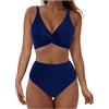 Generico Costume Donna Due Pezzi Push Up Costume Nero Donna Bikini Balconcino Imbottito Mare A Fascia Anti Segni Abbronzatura Triangolo Costumi Da Bagno (Solo Pezzo Sopra) Rosso Per Seno Grande Con Ferretto
